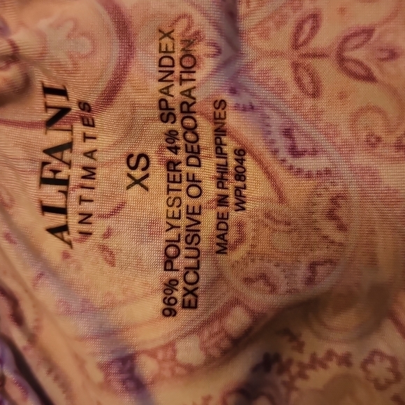 Y2K Paisley Satin Cami with Bow Tie Neck Adjustable Tie Straps - Picture 3 of 3